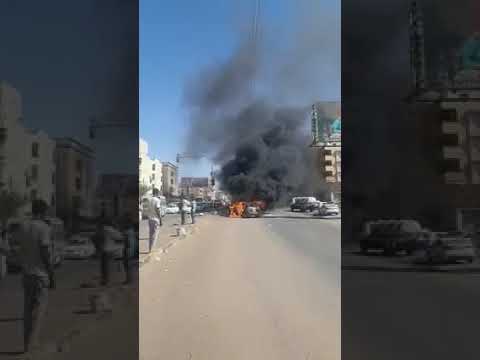 احتراق عربة توسان بشارع الستين 2